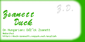 zsanett duck business card